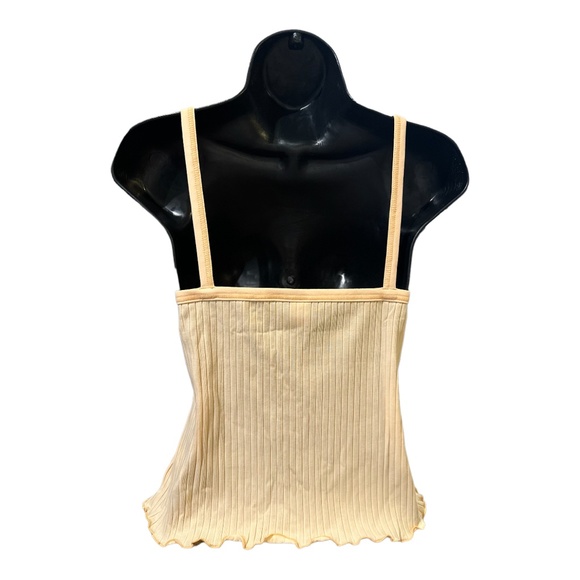 OLD NAVY Fitted Cropped Lettuce-Edge Rib-Knit Tank Top for Women - Picture 3 of 3